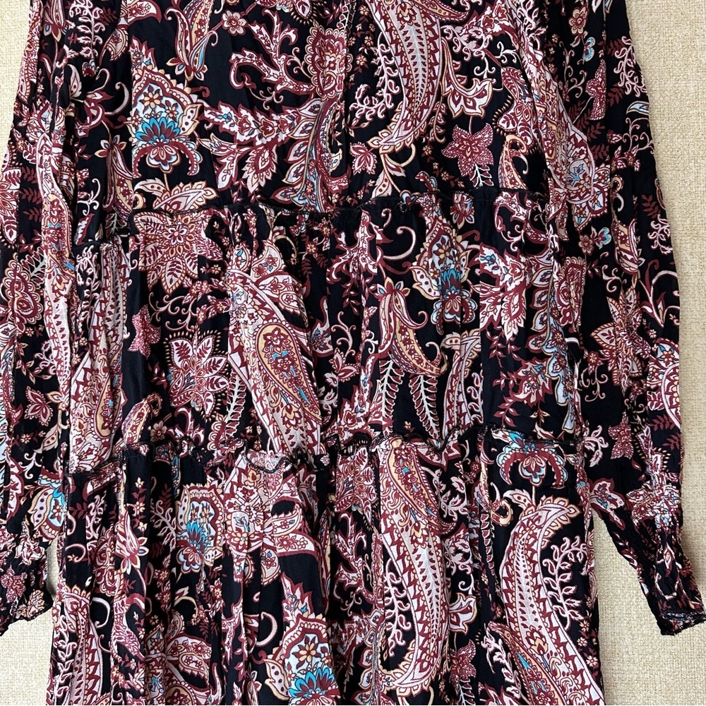 Anthropologie Cary Tiered Paisley Pong Sleeve Dress Size XS - Picture 2 of 7